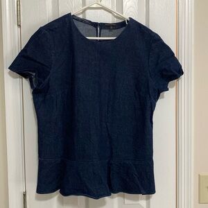 Banana Republic size XL Dark Denim peplum top